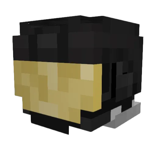 redflamer3 Minecraft avatar head, 3D render
