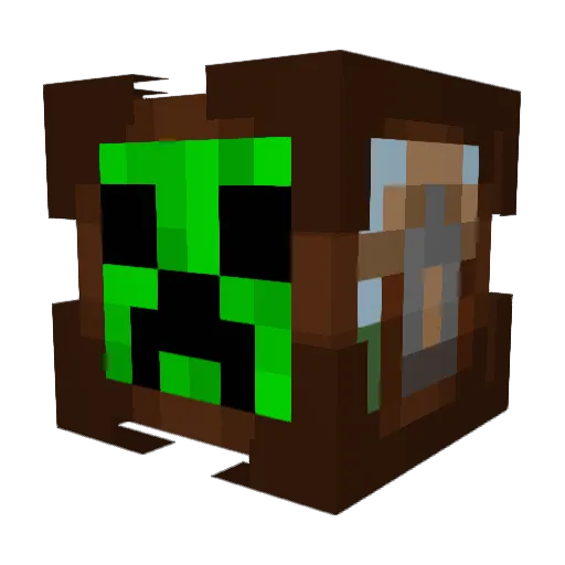 redflamer Minecraft avatar head, 3D render
