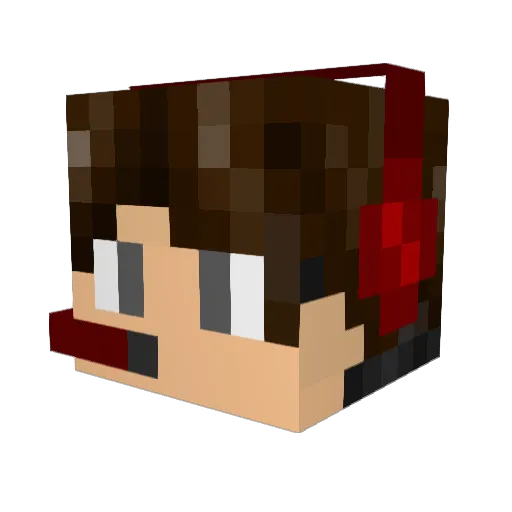 redflash448 Minecraft avatar head, 3D render