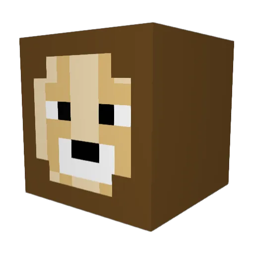 redhairedminion Minecraft avatar head, 3D render