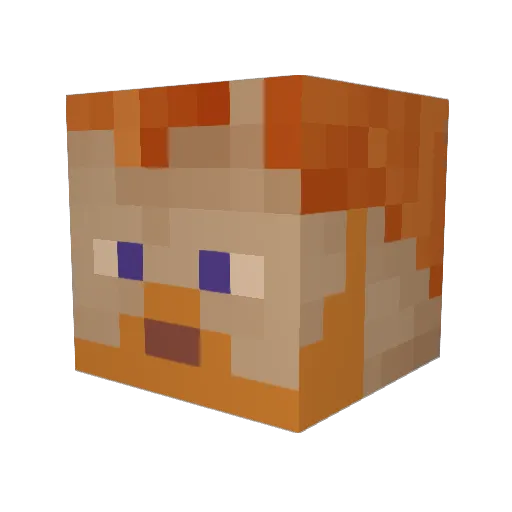 redhawk911 Minecraft avatar head, 3D render