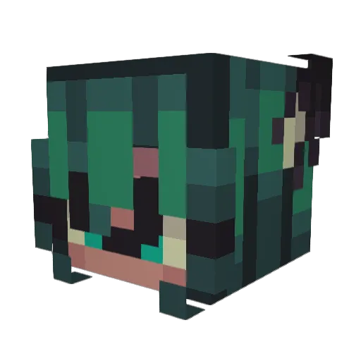 redheadedunicorn Minecraft avatar head, 3D render