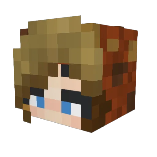 redheadlexi Minecraft avatar head, 3D render