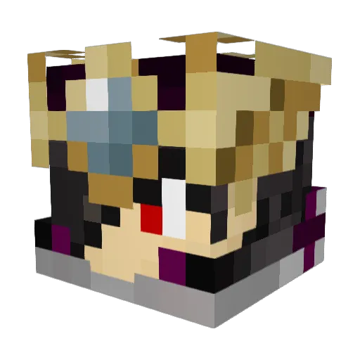 redheadus Minecraft avatar head, 3D render