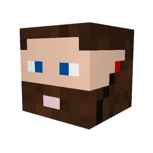 redhood45 Minecraft avatar head, 3D render