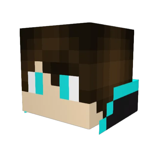 redhoundgaming Minecraft avatar head, 3D render