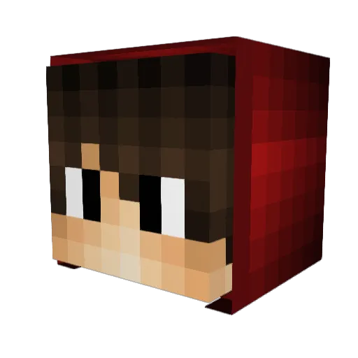 redib Minecraft avatar head, 3D render