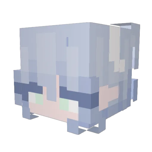 redjokip Minecraft avatar head, 3D render