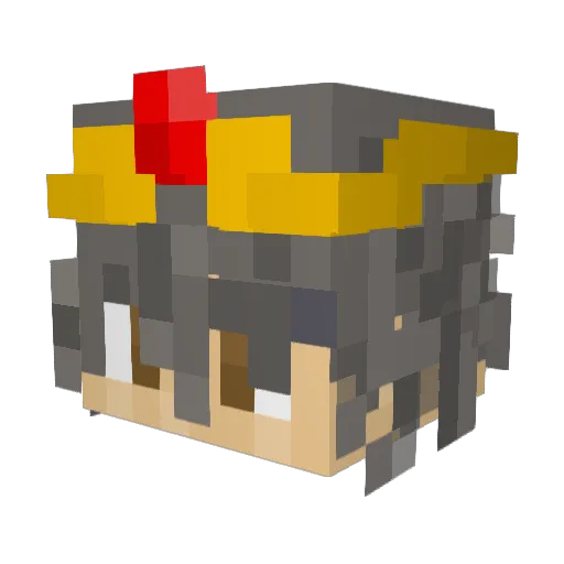 redkedredred Minecraft avatar head, 3D render