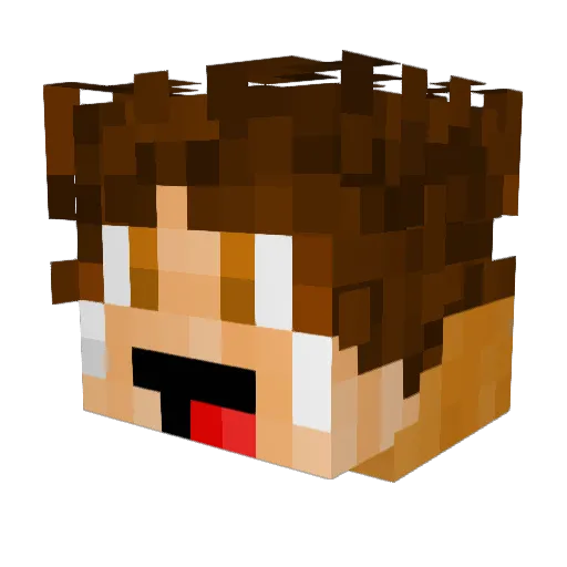 redleypanda Minecraft avatar head, 3D render