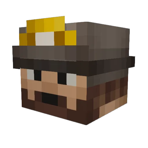 redlodger Minecraft avatar head, 3D render