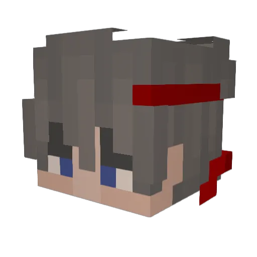 redlook Minecraft avatar head, 3D render