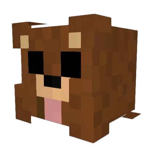 redlookback Minecraft avatar head, 3D render