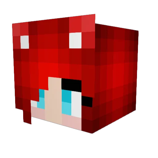 redluna316 Minecraft avatar head, 3D render