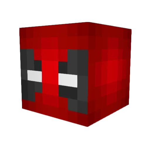 redmanic Minecraft avatar head, 3D render