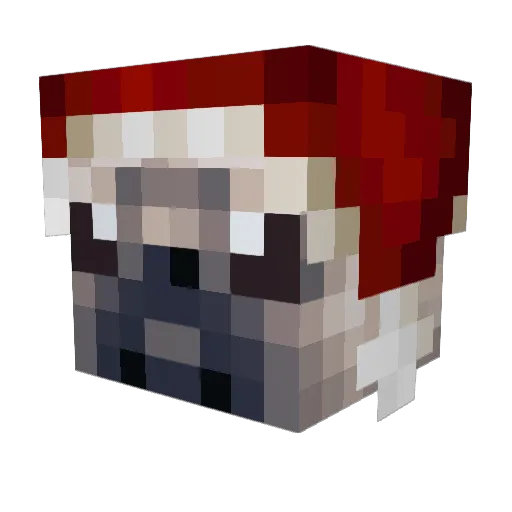 redmix Minecraft avatar head, 3D render