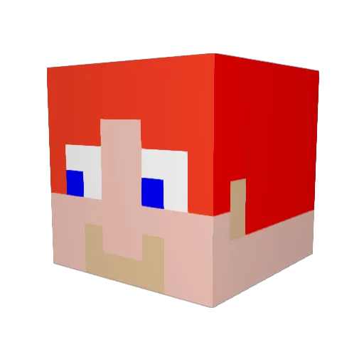 rednaxoel Minecraft avatar head, 3D render