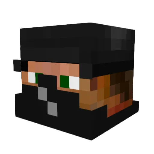 redneckzeke Minecraft avatar head, 3D render
