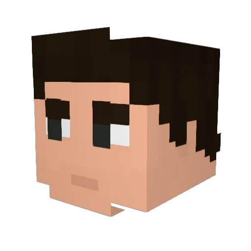 redninjas Minecraft avatar head, 3D render