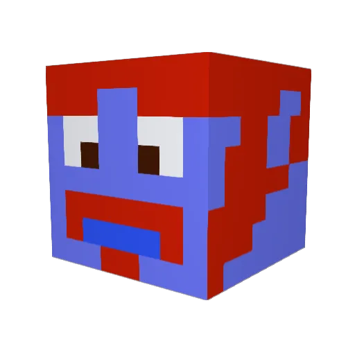 redocher Minecraft avatar head, 3D render