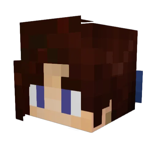 redolentRose Minecraft avatar head, 3D render