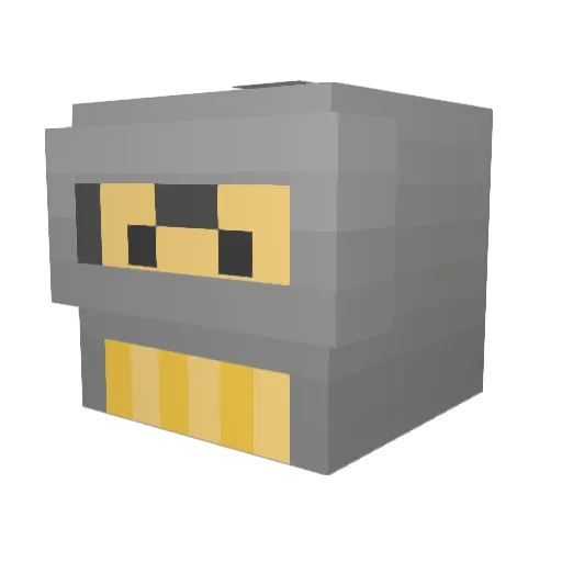 redone2 Minecraft avatar head, 3D render