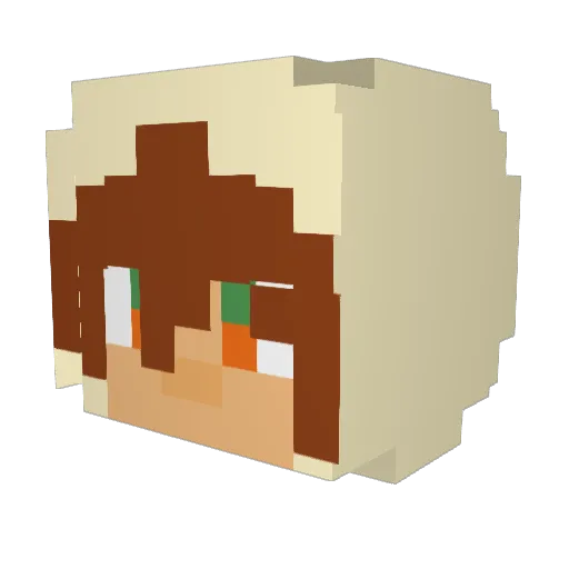 redoxdragon77 Minecraft avatar head, 3D render