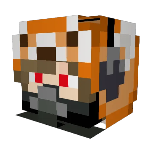 redpanda802 Minecraft avatar head, 3D render