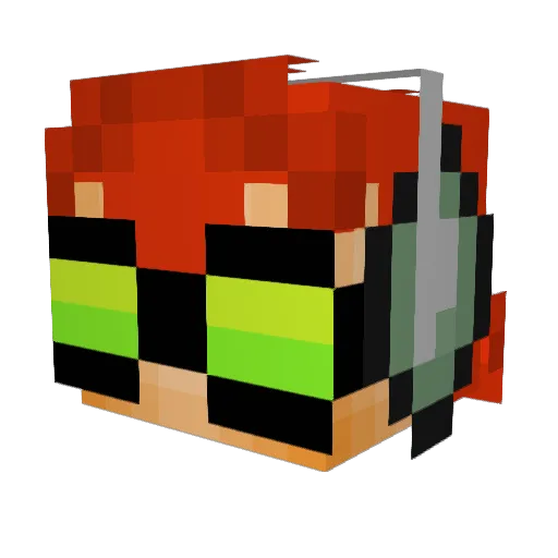 redpantz Minecraft avatar head, 3D render
