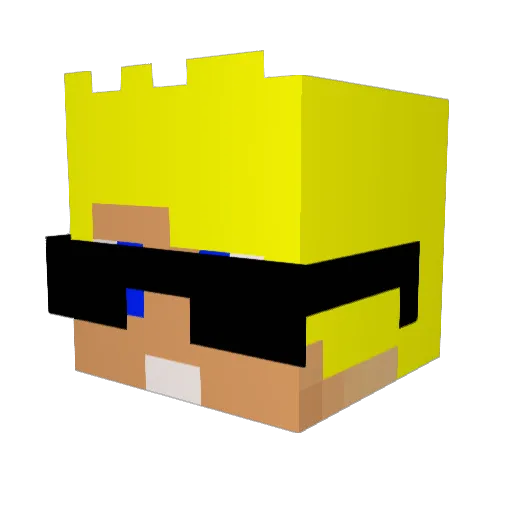 redplayr Minecraft avatar head, 3D render
