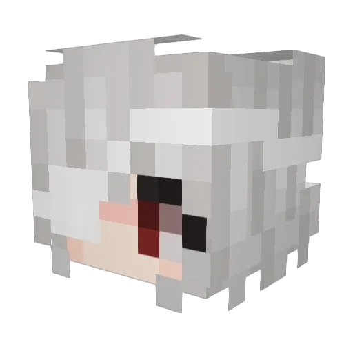 redpoppies Minecraft avatar head, 3D render