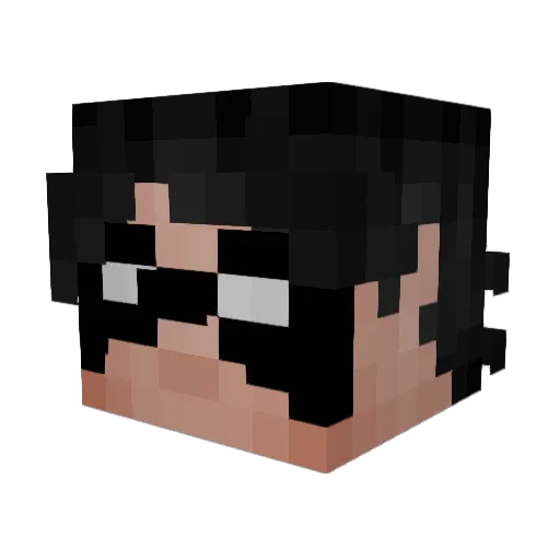 redr0bin Minecraft avatar head, 3D render