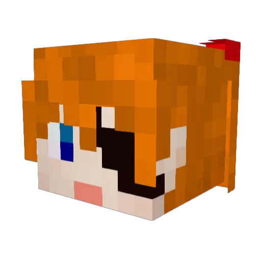 redragonfly Minecraft avatar head, 3D render