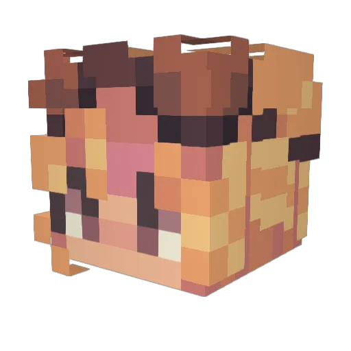 redragonscales Minecraft avatar head, 3D render