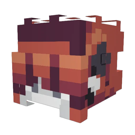 redreks Minecraft avatar head, 3D render