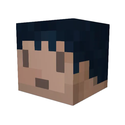 redrockesper Minecraft avatar head, 3D render
