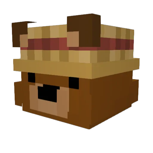 redrockhoney Minecraft avatar head, 3D render