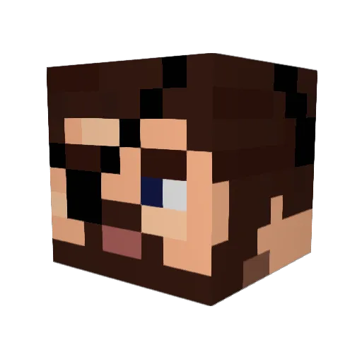 redrodan Minecraft avatar head, 3D render