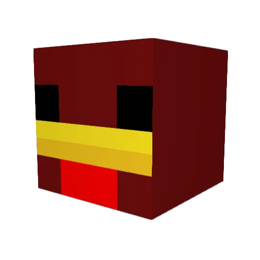 redrooster08 Minecraft avatar head, 3D render
