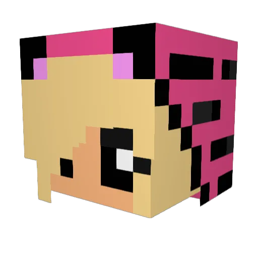 redrose728 Minecraft avatar head, 3D render