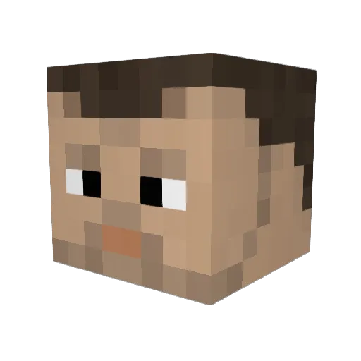 redrumMike Minecraft avatar head, 3D render