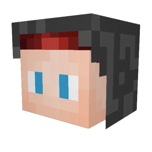 redruz1 Minecraft avatar head, 3D render