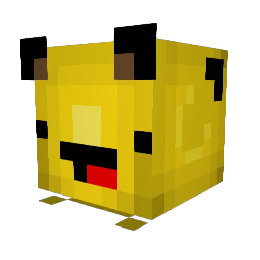 reds__ Minecraft avatar head, 3D render