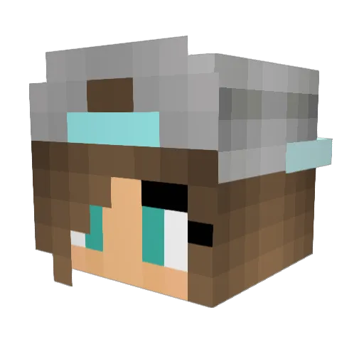 redsaaaaable Minecraft avatar head, 3D render