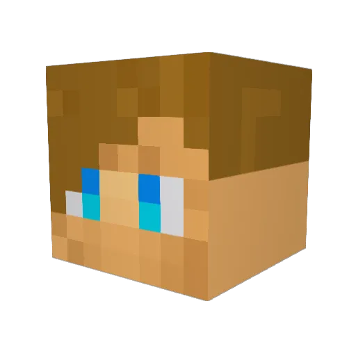 redskillls Minecraft avatar head, 3D render