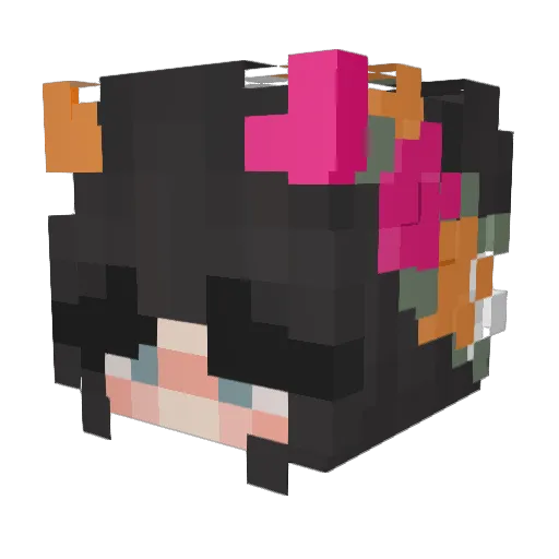 redslaayeer Minecraft avatar head, 3D render