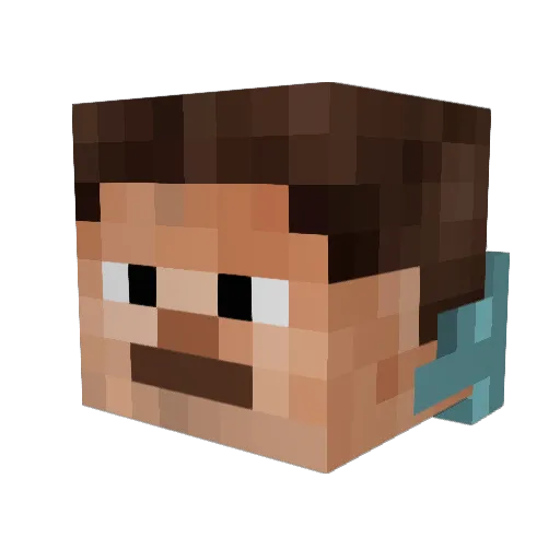 redspud Minecraft avatar head, 3D render