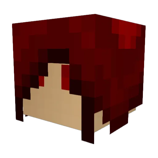 redssword Minecraft avatar head, 3D render
