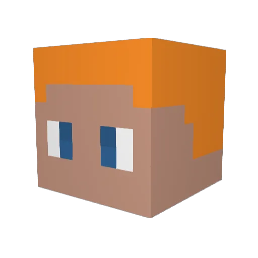 redstoneTam Minecraft avatar head, 3D render
