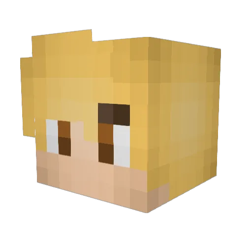 redtailedhawk21 Minecraft avatar head, 3D render